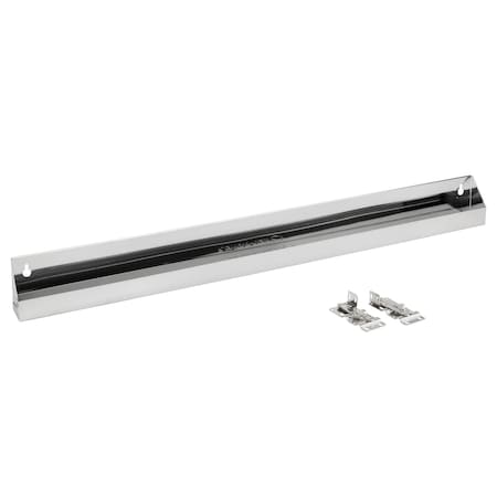 Rev-A-Shelf Stainless Steel, Silver, 31 in W, 3.8 in H, 1.69 in D, 1.77 in L, Silver 6541-31-52